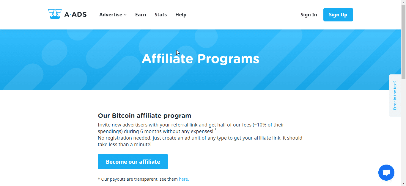 A-Ads Affiliate Program