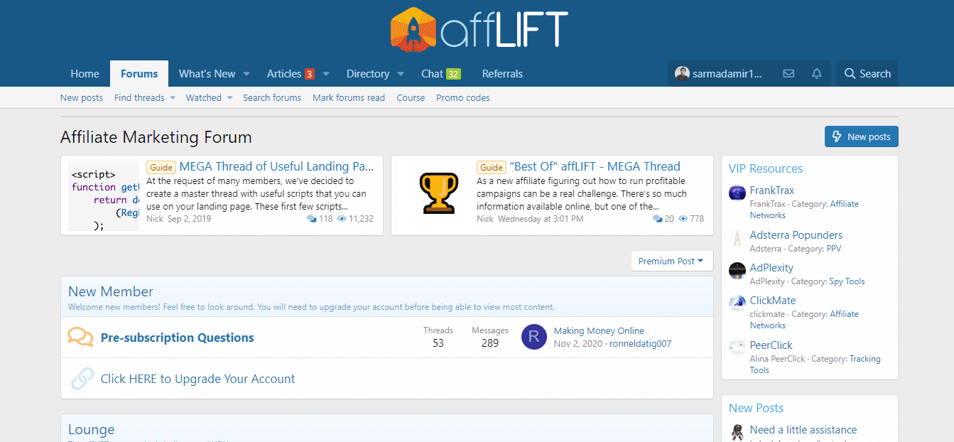 affLIFT Dashboard