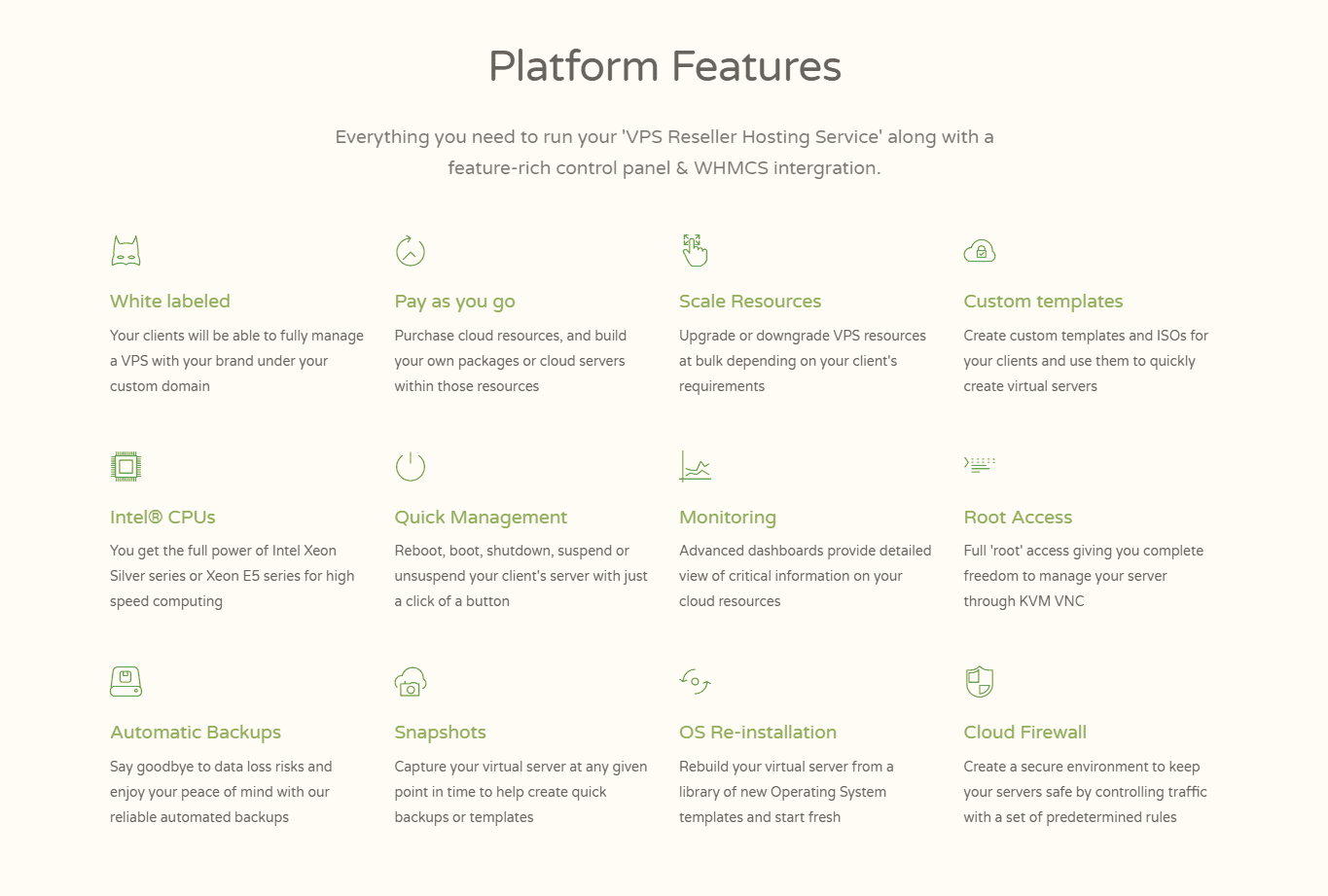 cloudcone features