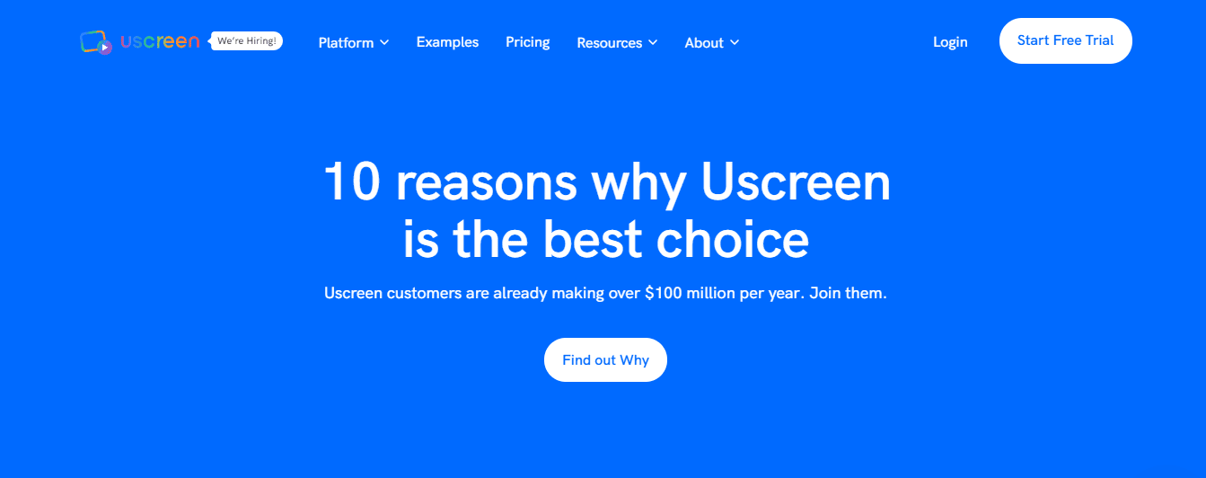 Uscreen benefits