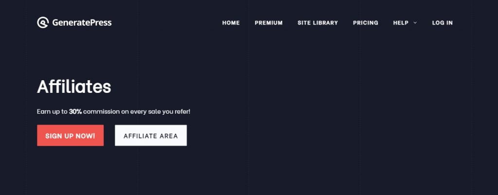 6. GeneratePress Affiliate Program