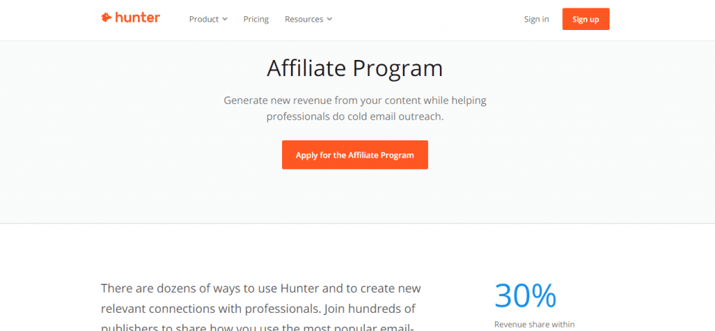 Hunter.io Affiliate Program