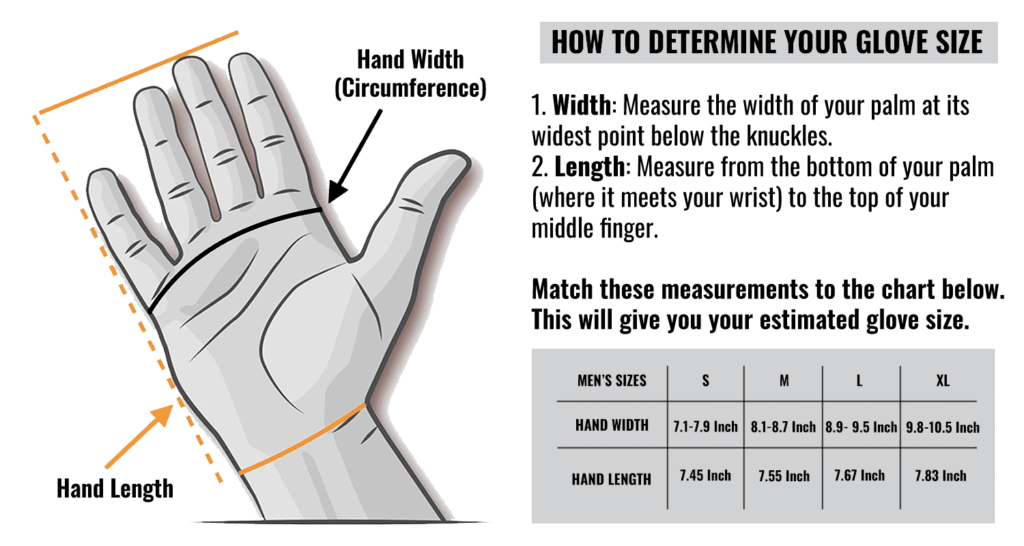 Size Guide for gloves