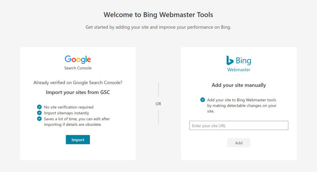 bing vs google webmaster