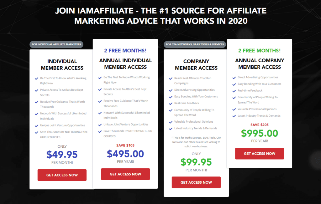 iAmAffiliate Pricing