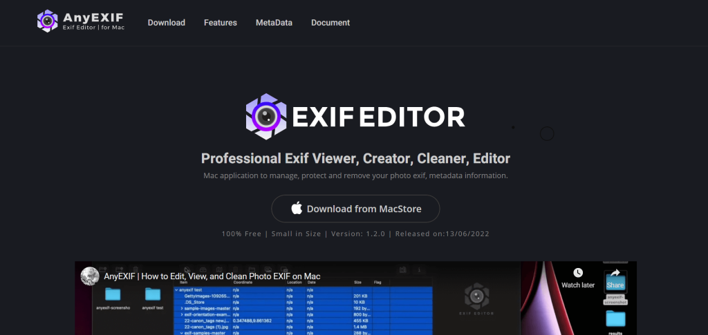 EXIF Editor for Mac