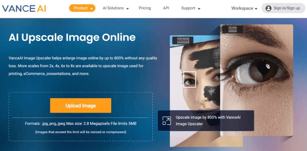 VanceAI Image Upscaler