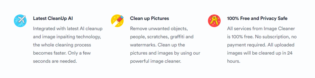 image cleaner features